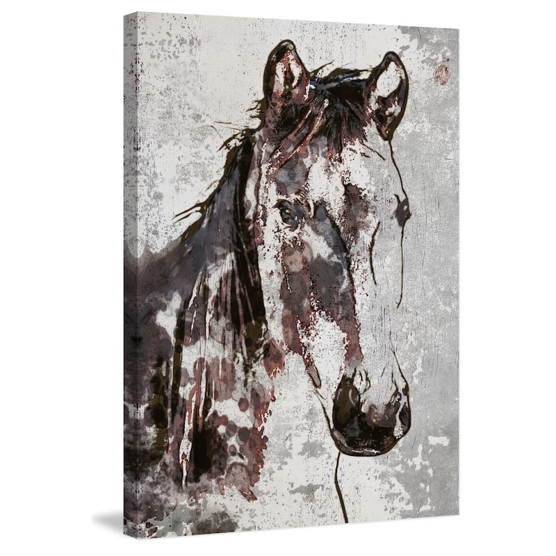 Marmont Hill - 'Frederik Horse' by Irena Orlov Painting Print on Wrapped Canvas - Multi-Color