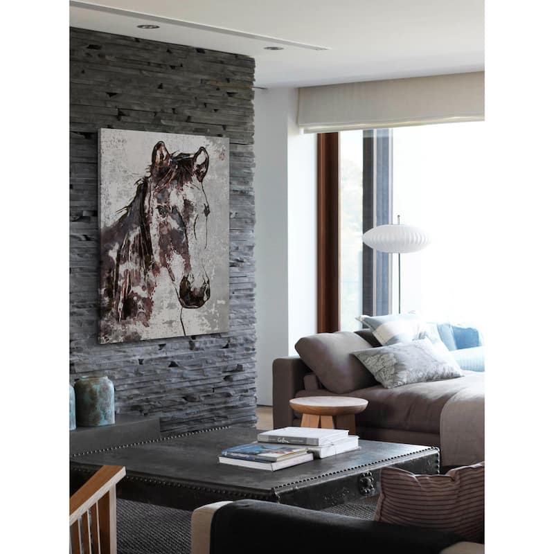 Marmont Hill - 'Frederik Horse' by Irena Orlov Painting Print on Wrapped Canvas - Multi-Color