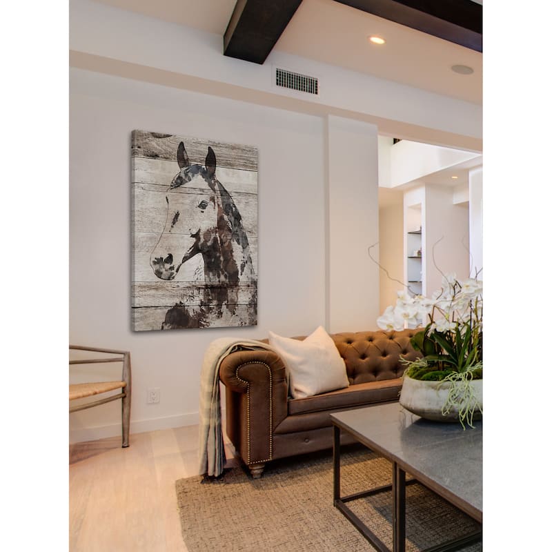 Marmont Hill - 'Picolino Horse' by Irena Orlov Painting Print on Wrapped Canvas - Multi-Color