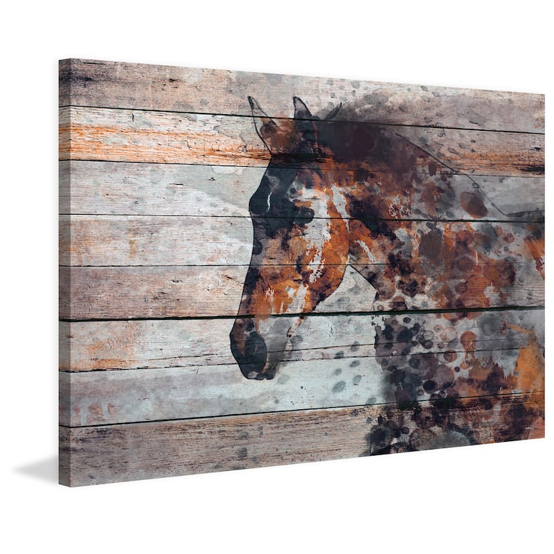 Marmont Hill - 'Fire Horse' by Irena Orlov Painting Print on Wrapped Canvas