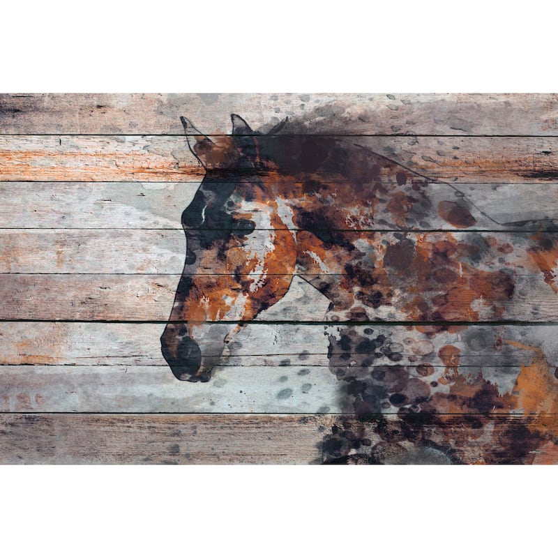Marmont Hill - 'Fire Horse' by Irena Orlov Painting Print on Wrapped Canvas
