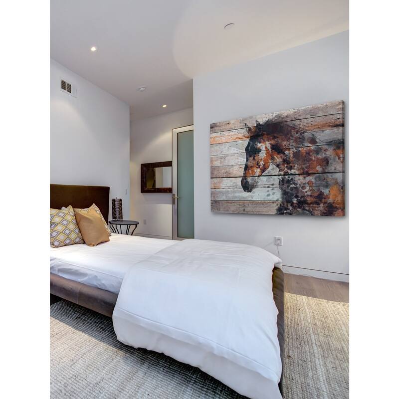 Marmont Hill - 'Fire Horse' by Irena Orlov Painting Print on Wrapped Canvas