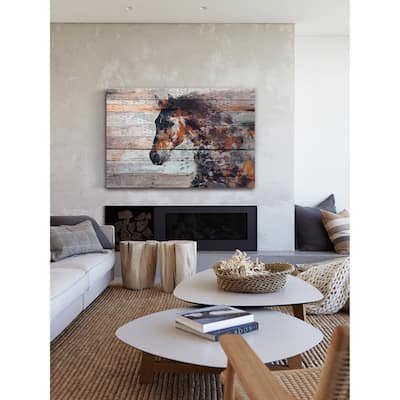 Marmont Hill - Handmade Fire Horse Print on Wrapped Canvas
