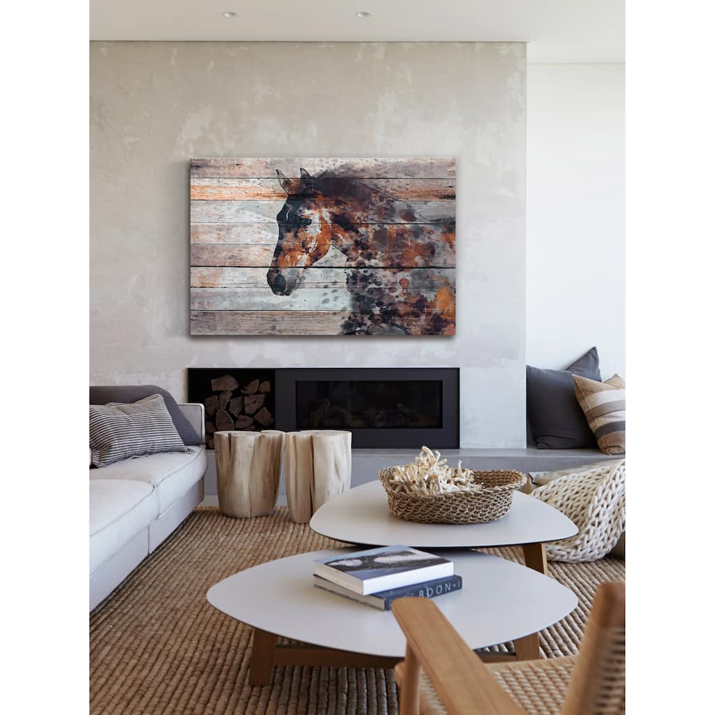 Marmont Hill - 'Fire Horse' by Irena Orlov Painting Print on Wrapped Canvas