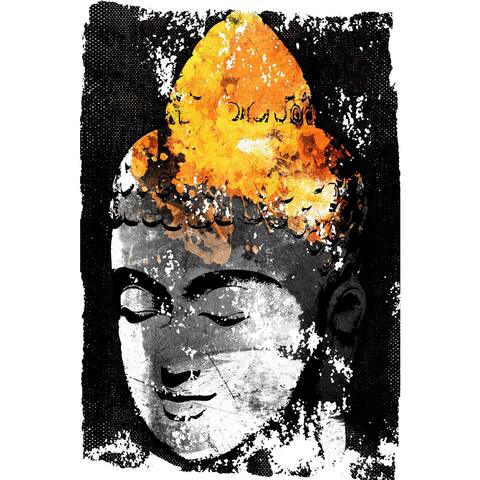 Marmont Hill - Handmade Buddha Black Gold Print on Wrapped Canvas