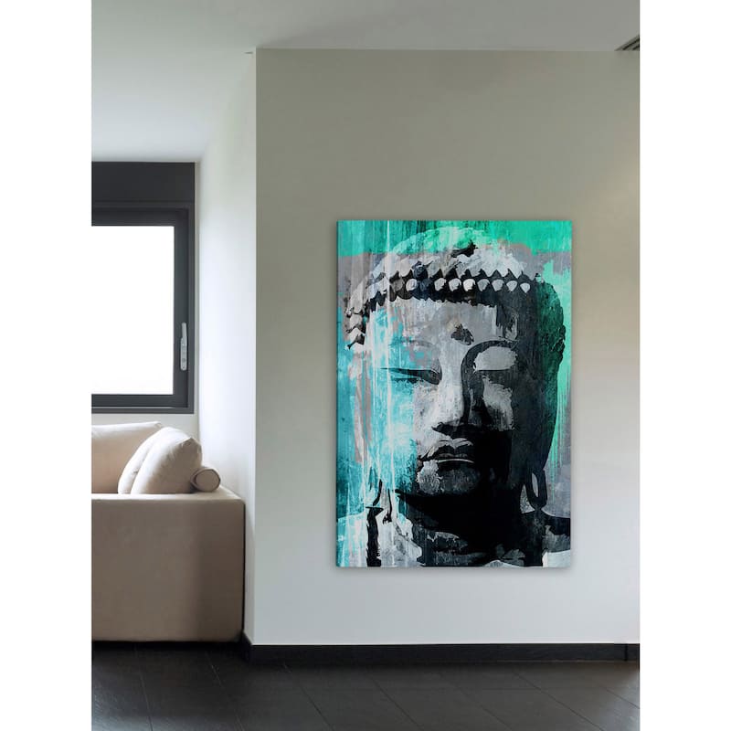 Marmont Hill - 'Buddha Giant' by Rick Martin Painting Print on Wrapped Canvas - Multi-Color