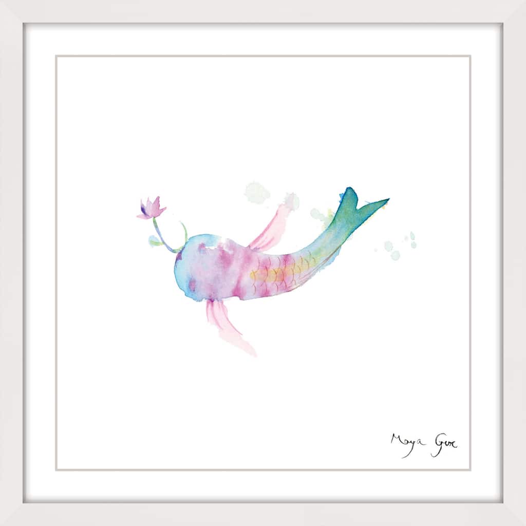 Marmont Hill - 'Watercolor Fish' by Maya Gur Framed Painting Print - Multi-Color