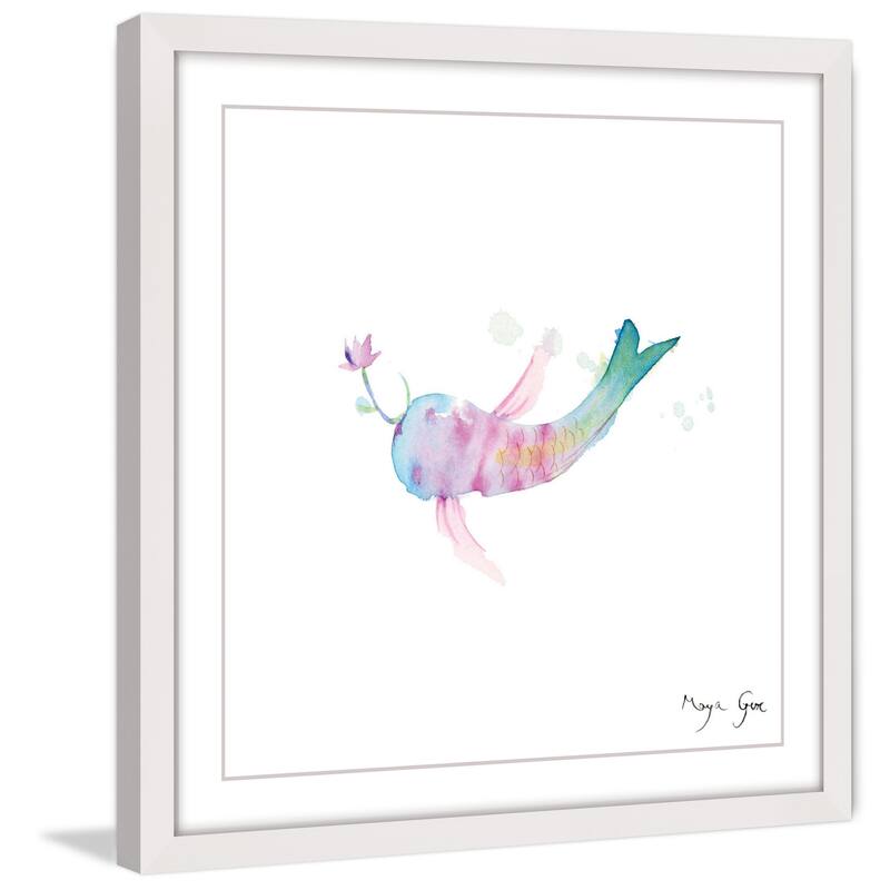 Marmont Hill - 'Watercolor Fish' by Maya Gur Framed Painting Print - Multi-Color