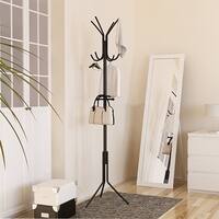 Furinno Yaotai Wood Tree-shaped Hat and Coat Rack Stand - Free Shipping ...