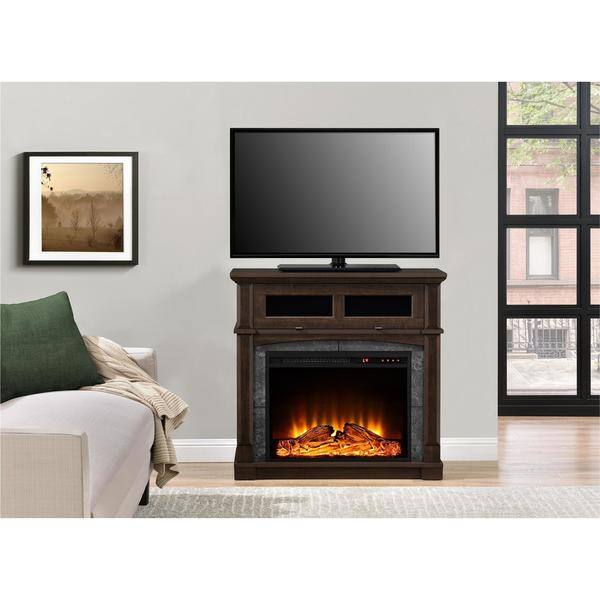 Shop Ameriwood Home Thompson Place Media Fireplace For Tvs Up To