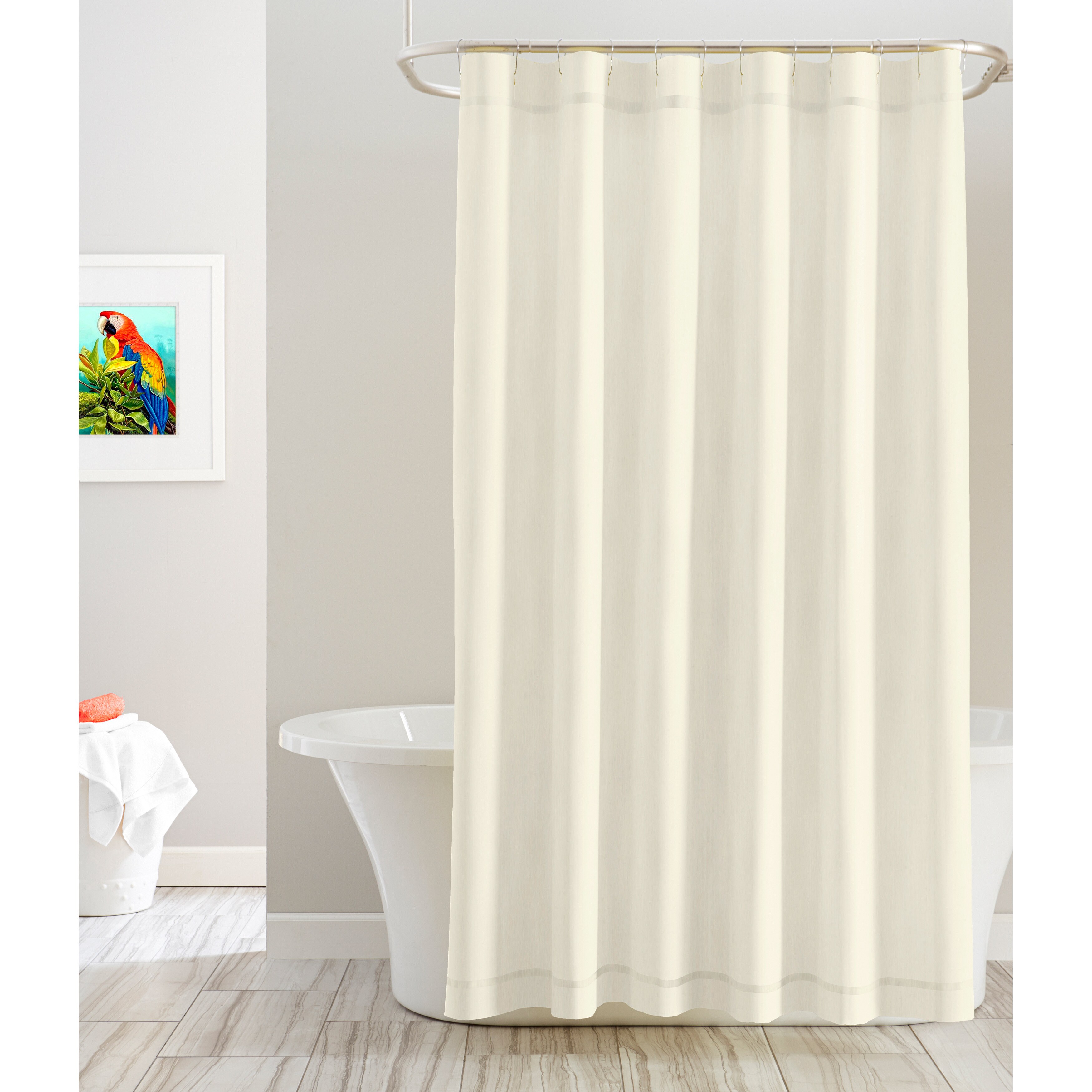 Shop Pointehaven Cotton Solid Color 72 X 72 Shower Curtains On