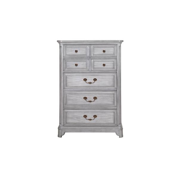 slide 2 of 2, Magnussen Home Furnishings Windsor Lane Weathered Grey Wood 5-drawer Chest