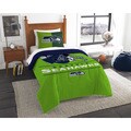 The Northwest Company NFL Seattle Seahawks Draft Green, Blue, and White Twin 2-piece Comforter Set