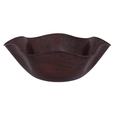 Novatto Andulusia Copper Vessel Sink and Oil Rubbed Bronze Strainer Drain