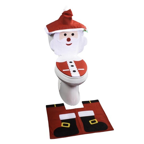 Shop Imperial Home Holiday Themed Santa Claus Christmas Bathroom Rug ...