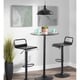 preview thumbnail 2 of 8, Emery Industrial Adjustable Bar Stool in Black - Set of 2 - N/A