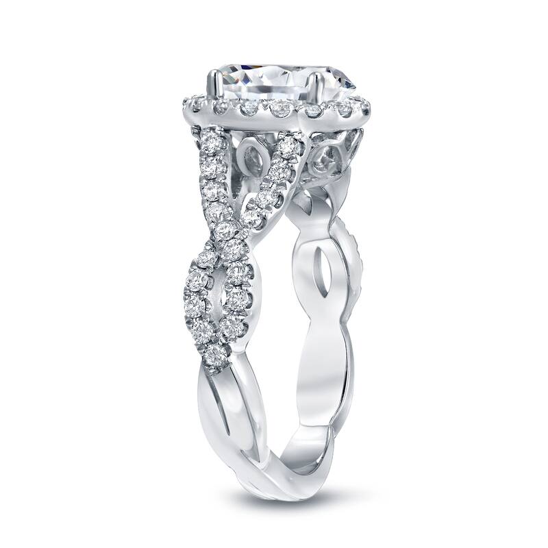 Auriya 2 1/8ctw Certified Halo Oval Diamond Engagement Ring 14k Gold