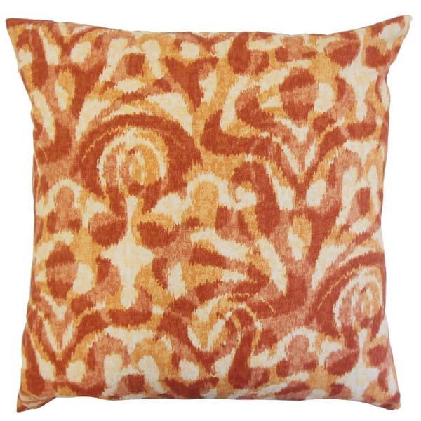 Coretta Ikat Euro Sham Persimmon Overstock 13332162