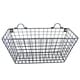 preview thumbnail 2 of 4, Black Metal Long Multi-functional Wall Hanging Wire Basket