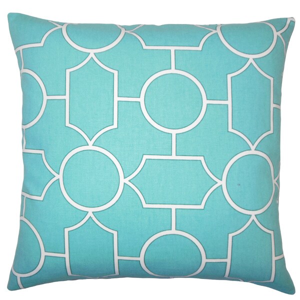 Samoset Geometric Euro Sham Turquoise