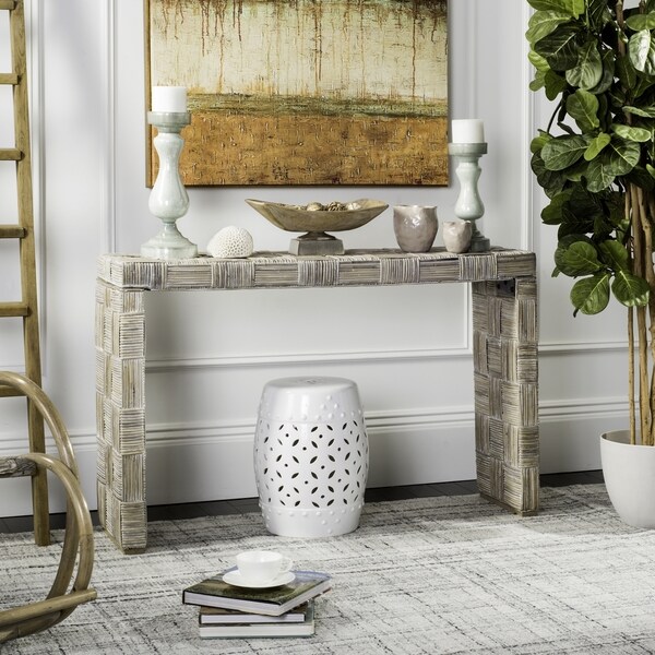 Safavieh Adkin Rattan Console - 53.1" x 17.7" x 29.9"