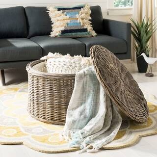Rattan Coffee Tables Online At Our Best Living Safavieh Jesse Wicker Storage Coffee Table