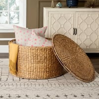 Safavieh Jesse Wicker Storage Coffee Table - 28.5" x 28.5" x 17"