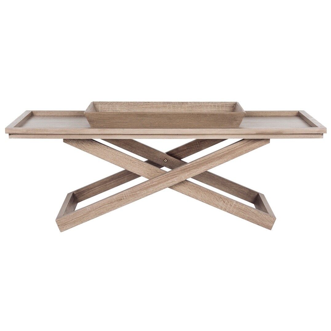 Safavieh Arleana Cross Leg Coffee Table Tray 43 3 X 23 6 X 14 5 Overstock 13339544