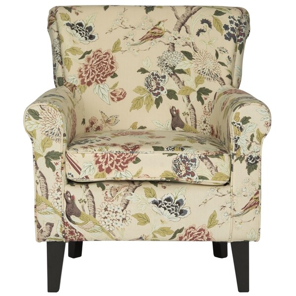 Shop Safavieh Hazina Multicolored Floral Print Rolled Back Club Chair