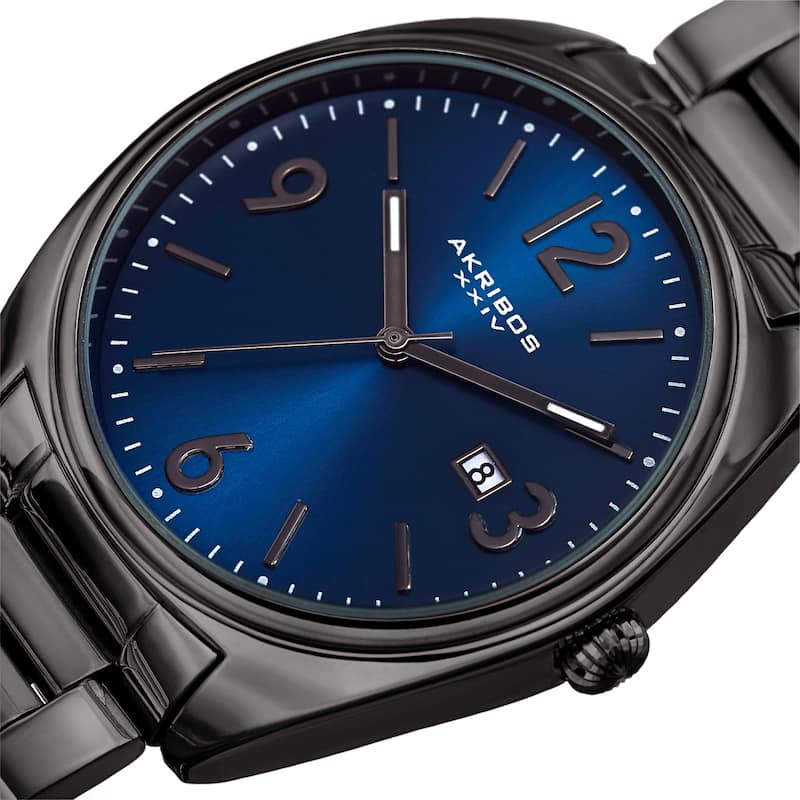 Akribos XXIV Men's Date Stainless Steel Bracelet Watch