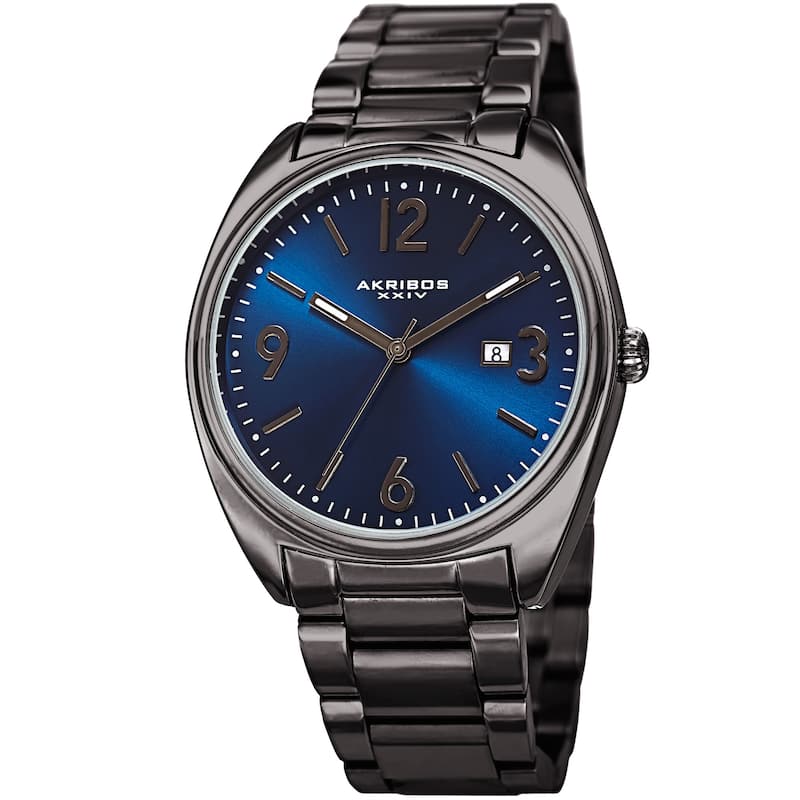 Akribos XXIV Men's Date Stainless Steel Bracelet Watch