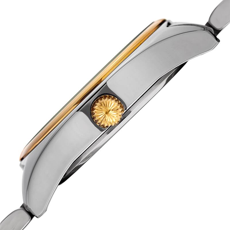 Akribos XXIV Men's Quartz Date Stainless Steel Two-Tone Bracelet Watch