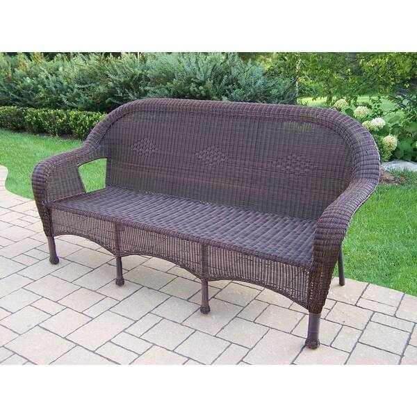 Calabasas Resin Wicker 3 Seated Sofa with Cushion Bed Bath & Beyond 13342506