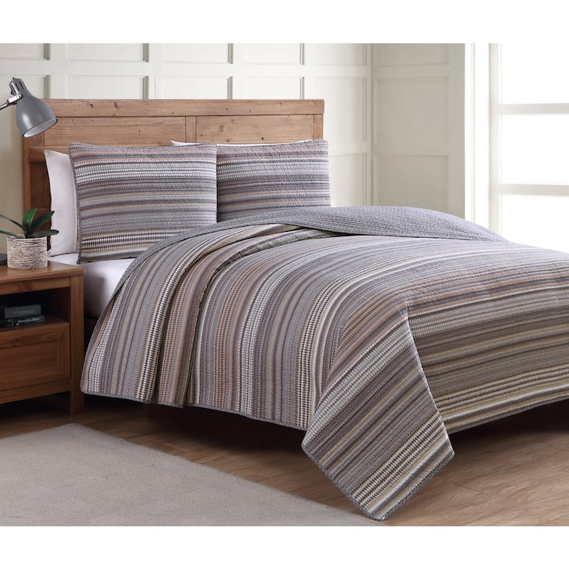 Copper Grove Angelina Neutral Pattern Quilt Set