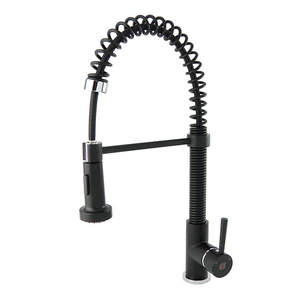 Shop Residential Coil Spring Black Kitchen Faucet Overstock
