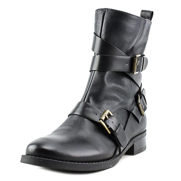 nine west black leather boots
