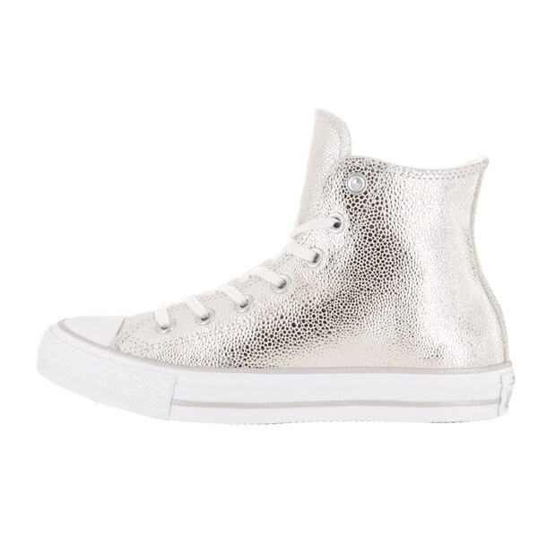 metallic silver converse womens