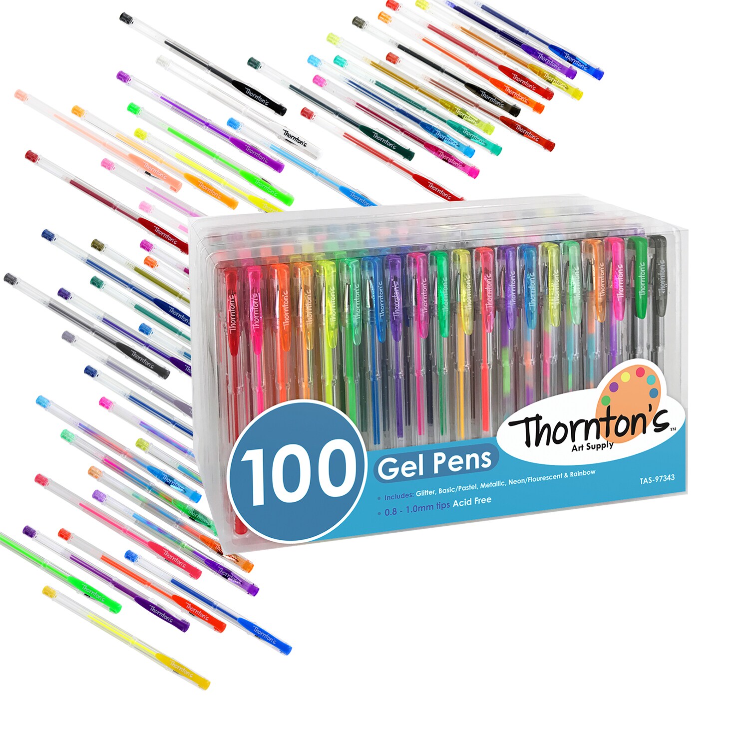 coloured gel pens