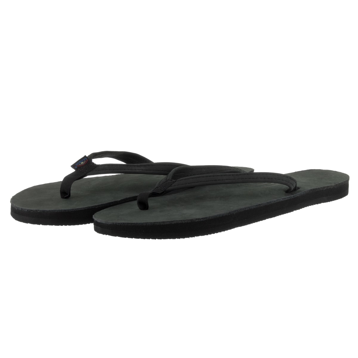 rainbow flip flops womens black