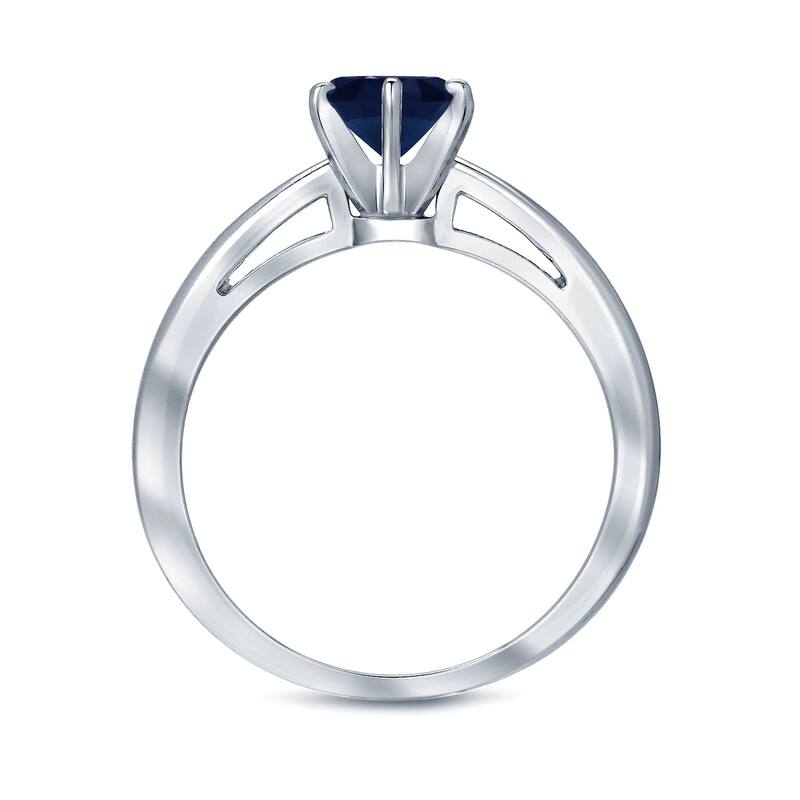 Auriya 14k Gold Blue Sapphire Solitaire Engagement Ring 1/4ct TGW
