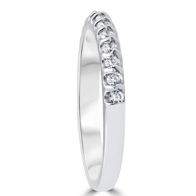 14k White Gold 1/2ct TDW Prong Diamond Wedding Ring