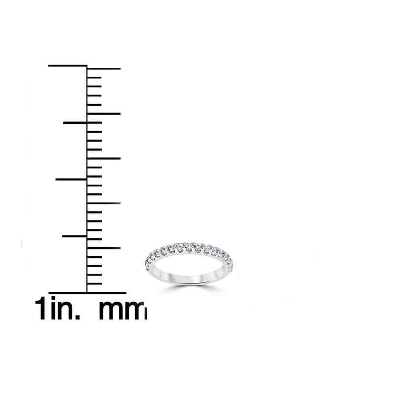 14k White Gold 1/2ct TDW Prong Diamond Wedding Ring