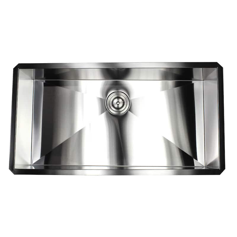 30-inch Stainless Steel Zero Radius Single Bowl 16-gauge Undermount Kitchen Sink