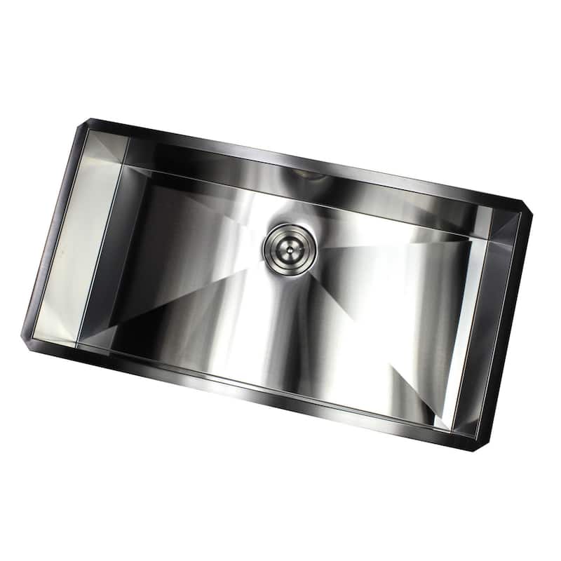 30-inch Stainless Steel Zero Radius Single Bowl 16-gauge Undermount Kitchen Sink