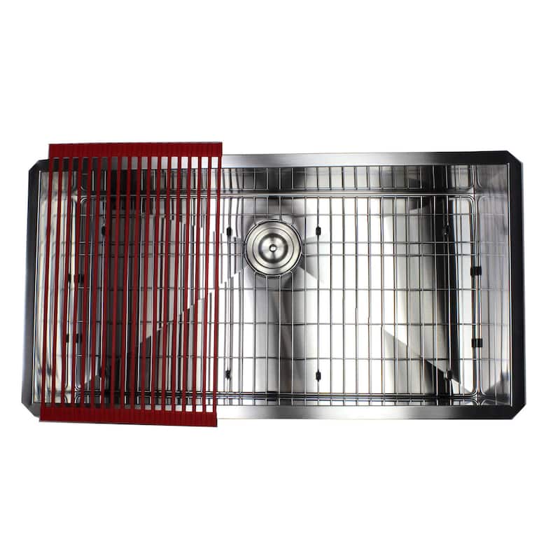 30-inch Stainless Steel Zero Radius Single Bowl 16-gauge Undermount Kitchen Sink