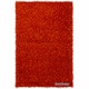 preview thumbnail 4 of 12, Artist's Loom Hand-Woven Contemporary Abstract Pattern Shag Rug - 5'x7'6" Orange/Red
