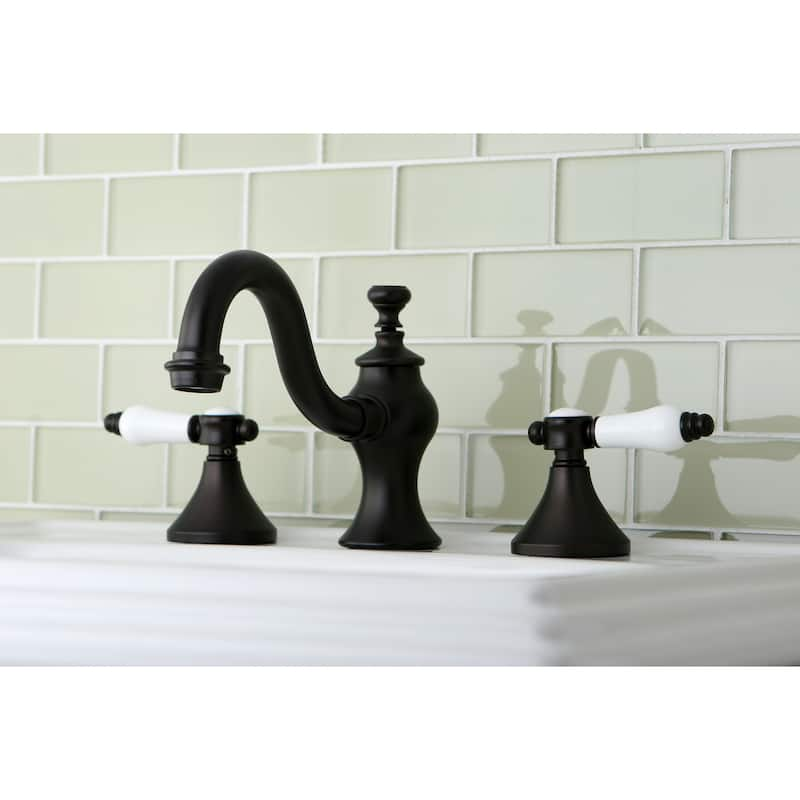 Kingston Brass Victorian Porcelain Widespread Bathroom Faucet - Oil Rubbed bronze