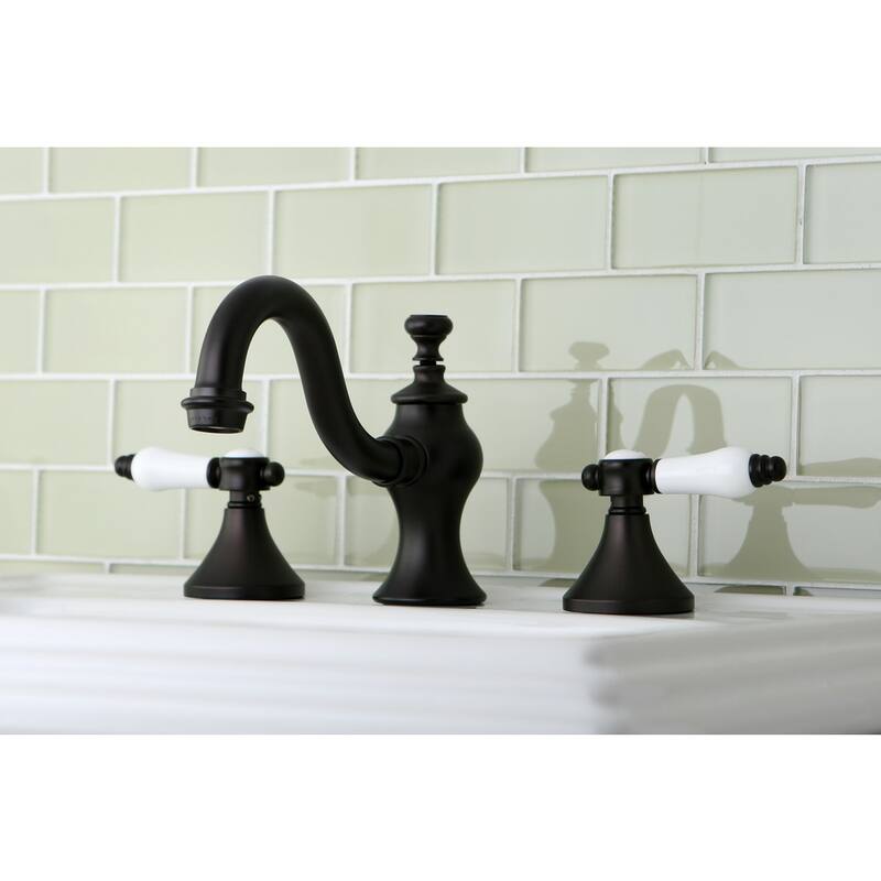 Kingston Brass Victorian Porcelain Widespread Bathroom Faucet
