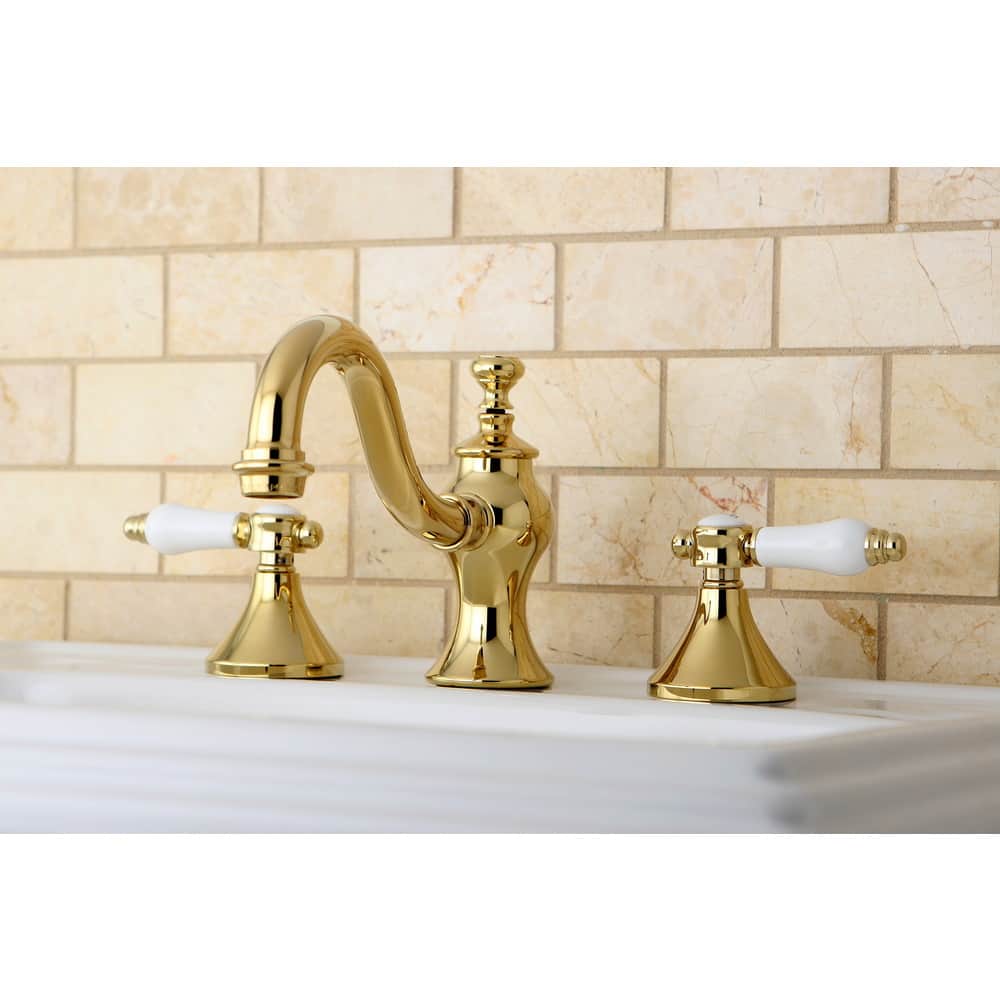 Kingston Brass Victorian Porcelain Widespread Bathroom Faucet