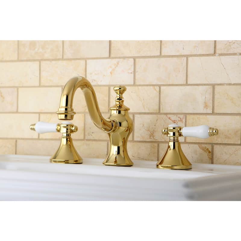 Kingston Brass Victorian Porcelain Widespread Bathroom Faucet